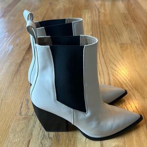 Allsaints white cowboy boots SIZE 41